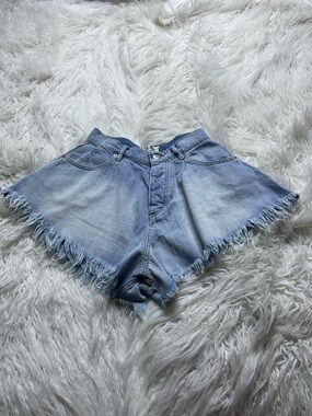 Free People x WTF High Rise Jean Shorts